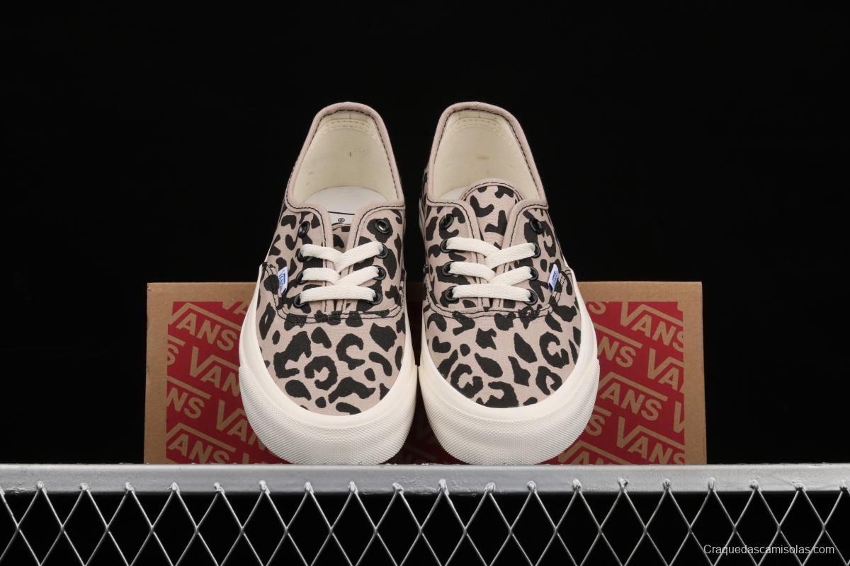 Vans Vault OG Authentic LX gray leopard print high-end branch line vulcanized canvas low-top casual board shoes VN0A38YYB89