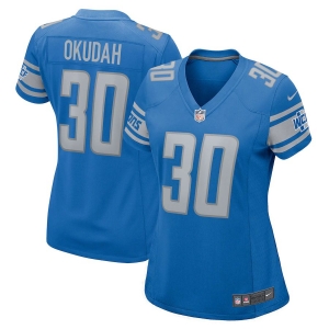 Women's Jeff Okudah Blue Player Limited Team Jersey