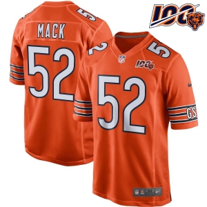 Youth Khalil Mack Orange 100th Season Player Limited Team Jersey