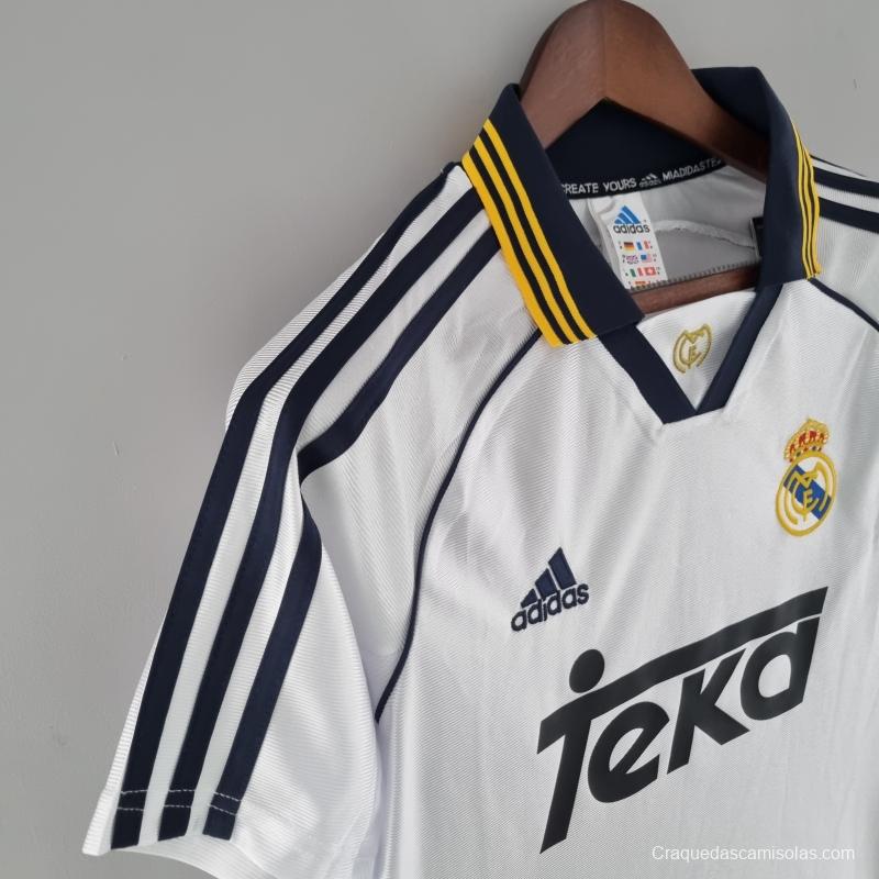 Retro Real Madrid 98/00 Home Soccer Jersey