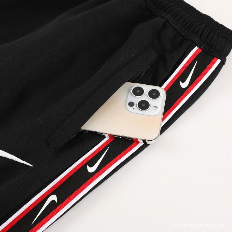 23/24 NIKE Black/Red Full Zipper Hooide Jacket+Pants