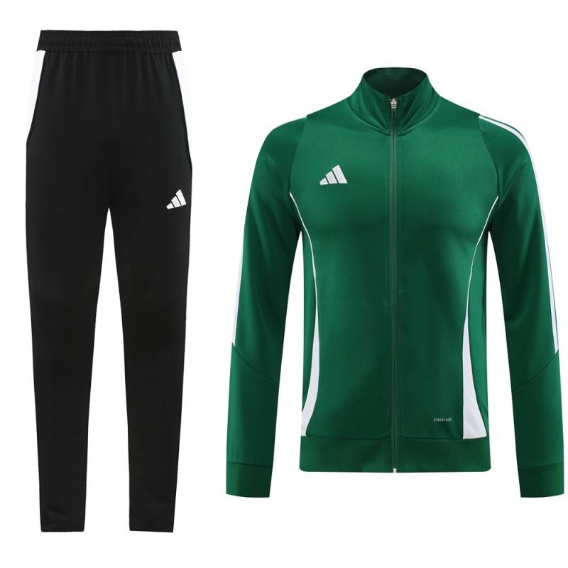 2024 Adidas Green/White Full Zipper Jacket+Pants