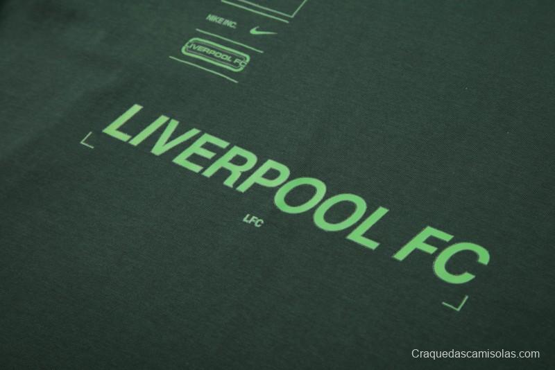 23/24 Liverpool Green Cotton Short Sleeve Jersey+Shorts