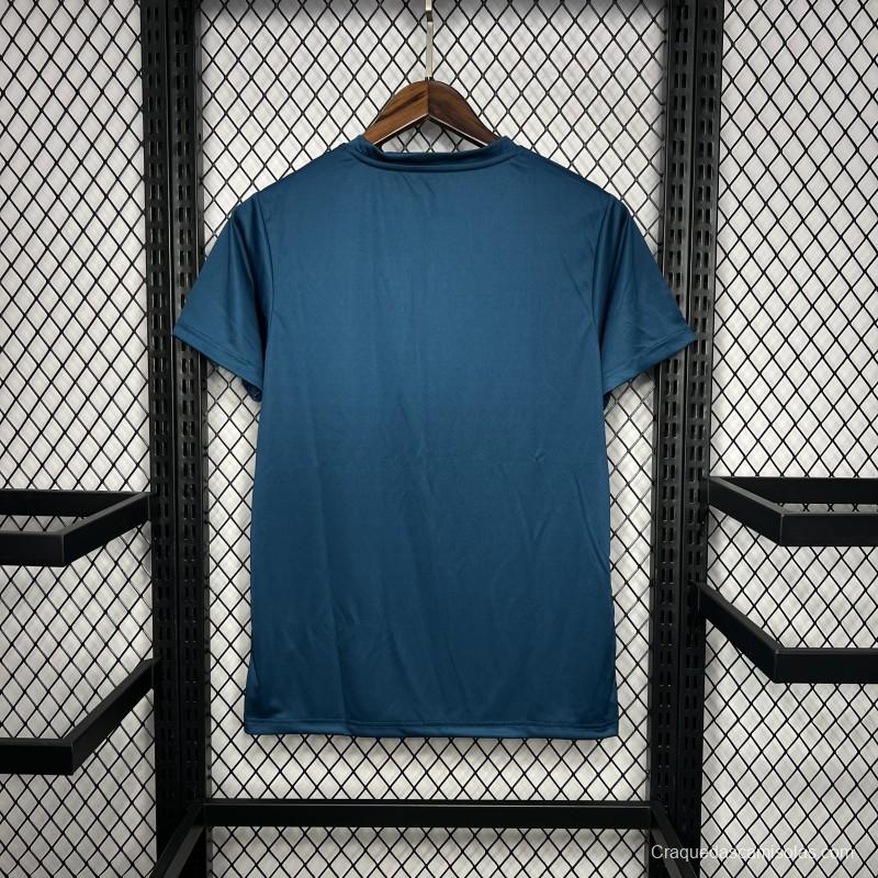 2024 Adidas Blue Cotton T-shirt  #1033