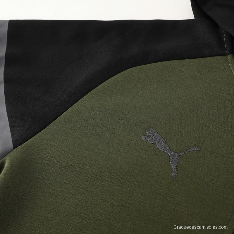 2024 Puma Dark Green Full Zipper Jacket +Long Pants