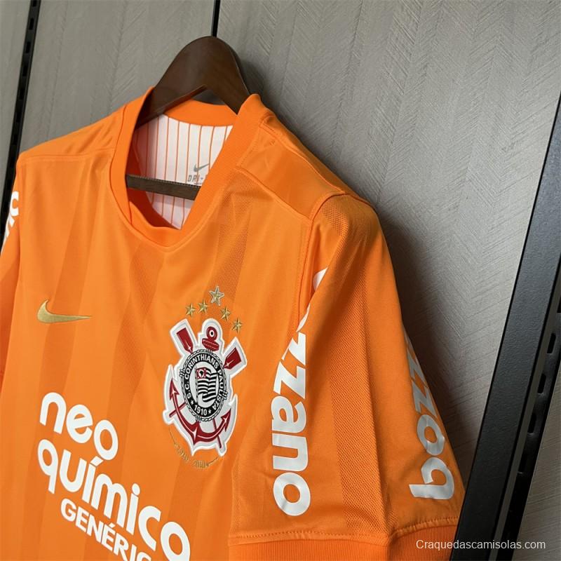 2010 Retro Corinthians Goalkeeper Orange Jersey S-XXXXL