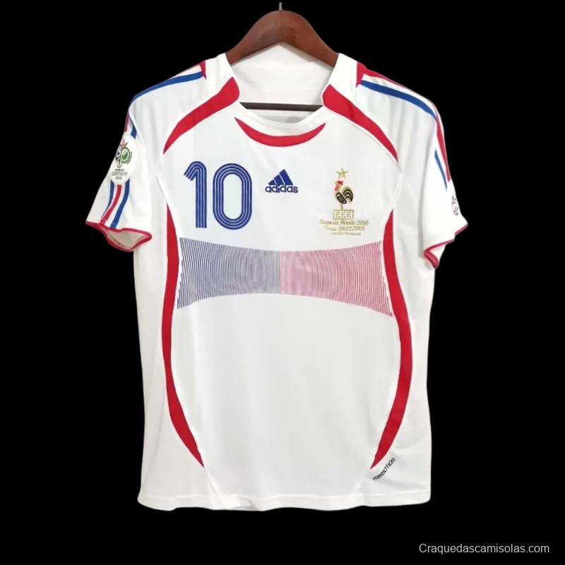 Retro 2006 France Away Soccer Jersey With 06 World Cup Patch